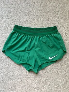 Nike Women's Pro Elite Green Running 2” Shorts (Oregon Track Club Elite OTC)